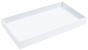 1-2(W)**1 1/2" H standard size utility wood tray - White