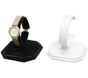 101L(W)**Faux leather watch display stand - White
