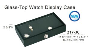 217-3C**2 5/8"H foam watch tray with view-top lid