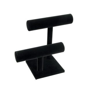 218-1A(BK)**2-Round "T" bar - Black velvet