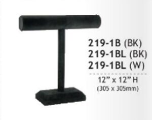 219-1B**1-Round "T" bar (Large) - Black velvet