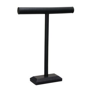 219-1CL(BK)**1-Round "T" bar (Extra Large) - Black faux leather