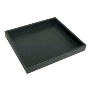 2-1P(BK)**Plastic stackable half size 1"H tray - Black