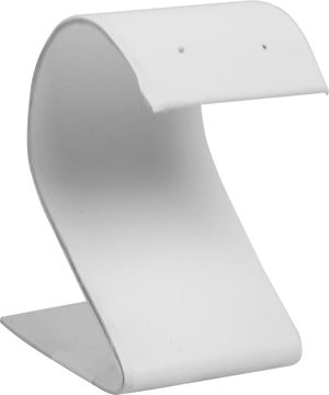 229-4L(W)**Curved Earring Stand (1 1/2"L x 2 1/4"H) - White l