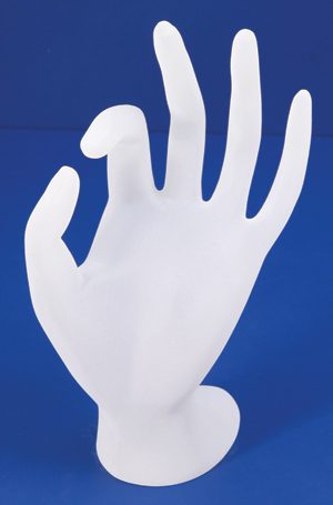 233-A(W)**OK FINGERS hand display - White