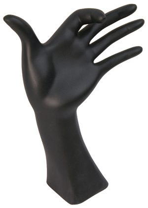 236-B(BK)**CURLED INDEX hand display - Black