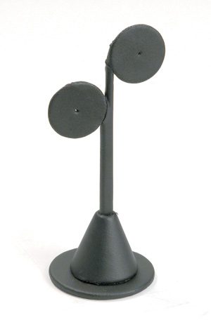 258-1L(BK)**Earring Stand - Black faux leather