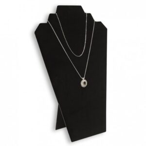 60-1(BK)**2-Necklace cardboard stand - black velvet
