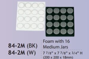 84-2M(16)**Medium Foam w/ 16 medium jars 