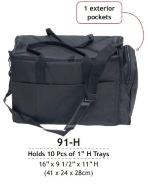 91-H**Soft PVC carrying case w/ 1 pockets - Black