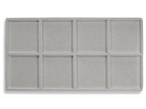 96-08(G)**Flocked full-size tray liner (8-section) - Grey