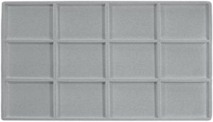 96-12(G)**Flocked full-size tray liner (12-section) - Grey
