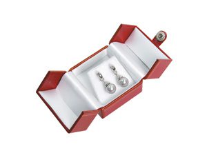 BE3(R,W)**2-doors earring box (Button)