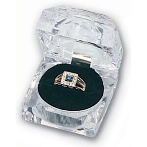 BX1002**Square deluxe crystal RING box