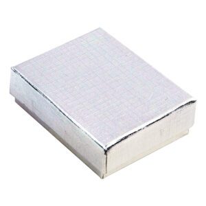 BX2810B**Cotton Filled Box(Linen Silver)-1 7/8"x1 1/4"x5/8"