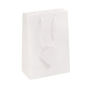 Item No. BX3968-WH**Shopping Tote (Glossy-White)-4 3/4x2 1/2x6 3/4
