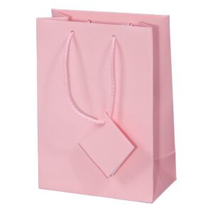Item No. BX3977-PK**Matte Shopping Tote (Pink) - 4"x2 3/4"x4 1/2"H