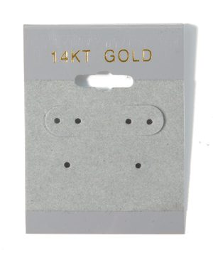 Item No. BX561-2G**Grey 1 1/2"x2" (14KT Gold)Hanging card, 100pcs/bag