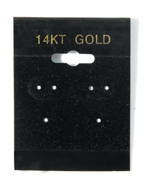 Item No. BX561G**Black 1 1/2"x2"(14KT Gd) Hanging card, 100pcs/bag