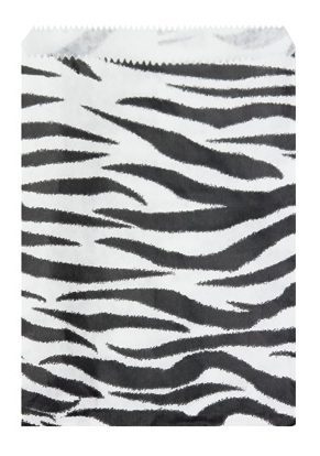 EN094**8 1/2" x 11" paper gift bag (Zebra Print)