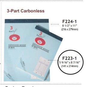 Item No. F223-1**3-Part(50set) Invoice Carbonless Paper(Large)